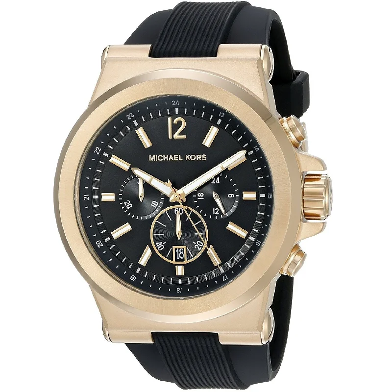 Michael Kors Men's MK8445 Dylan Chronograph Black Silicone Watch