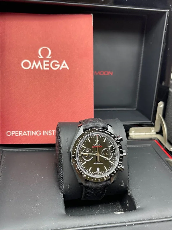 OMEGA Dark Side of the Moon 311.92.44.51.01.003 Chronometer  Ceramic Box Booklet