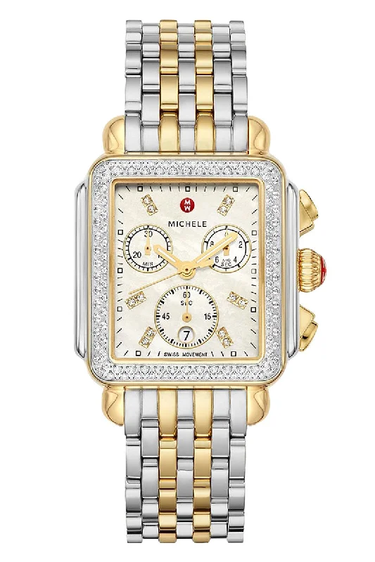 Michele Deco Two-Tone 18k Gold Diamond MWW06A000776