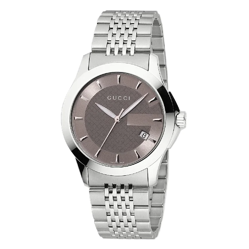 Gucci Men's YA126406 G-Timeless Medium Stainless Steel Watch