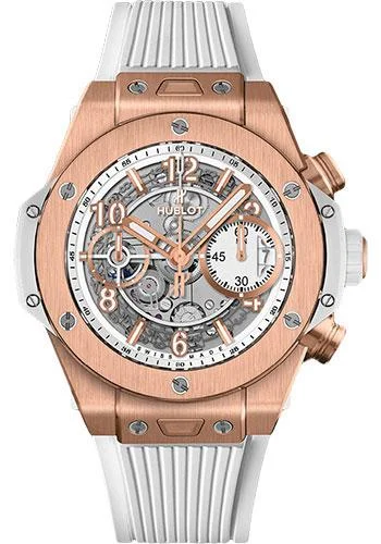 Hublot Big Bang Unico King Gold White 42mm Watch - 42 mm - White Skeleton Dial-441.OE.2010.RW