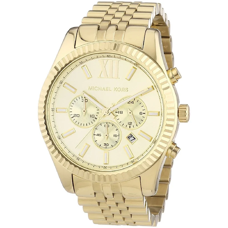 Michael Kors Men's MK8281 Lexington Chronograph Gold-Tone Stainless Steel Watch