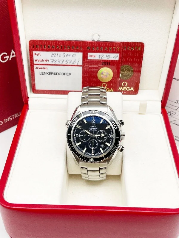 Omega Seamaster Planet Ocean 2210.50.00 Black Dial Steel Box Paper 2009