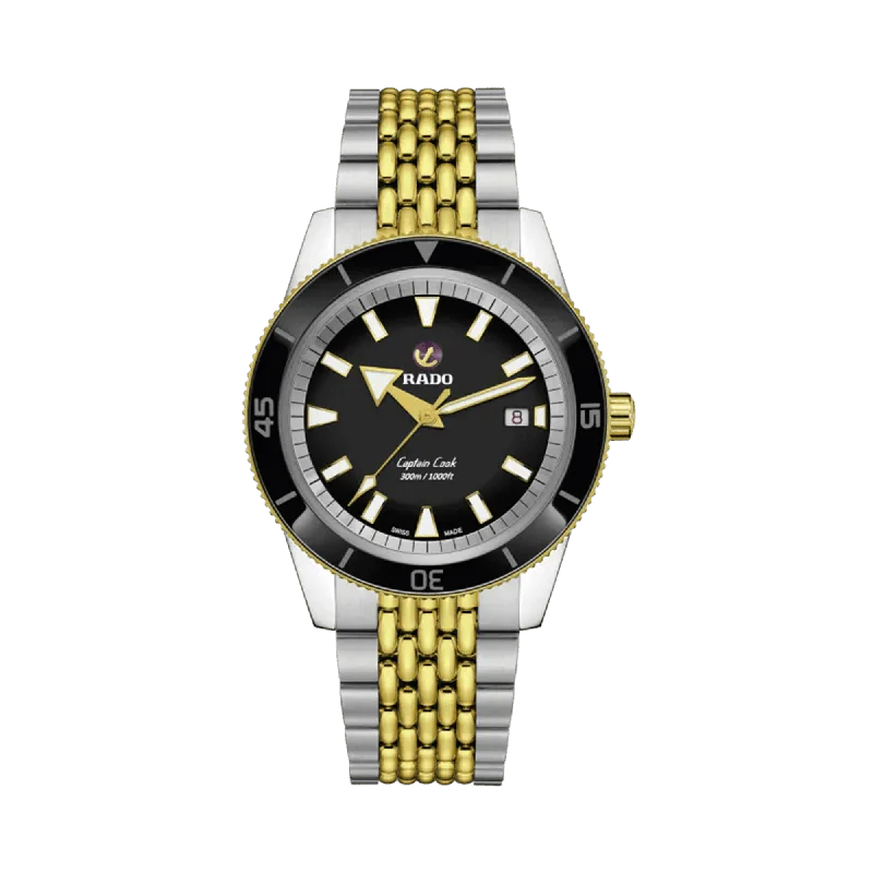 Rado Captain Cook Men's 42mm Stainless Steel & Gold Plated Automatic Watch R32138153