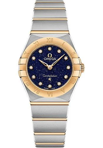 Omega Constellation Quartz - 25 mm Steel And Yellow Gold Case - Blue Glass Diamond Dial - 131.20.25.60.53.001