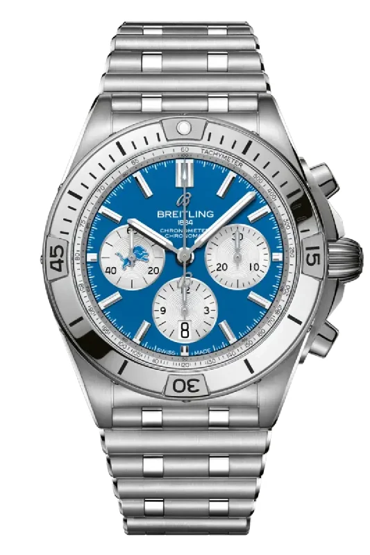 Breitling Chronomat B01 42 Detroit Lions NFL Edition AB01342B1CCA1