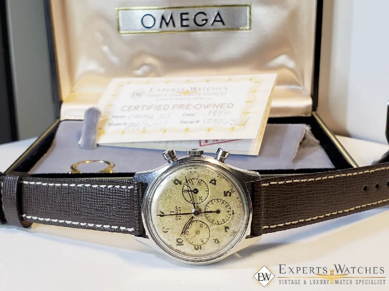 1950 Vintage Omega Turler Chronograph Cal 321 Pre SpeedMaster Ref 174 2451 Watch