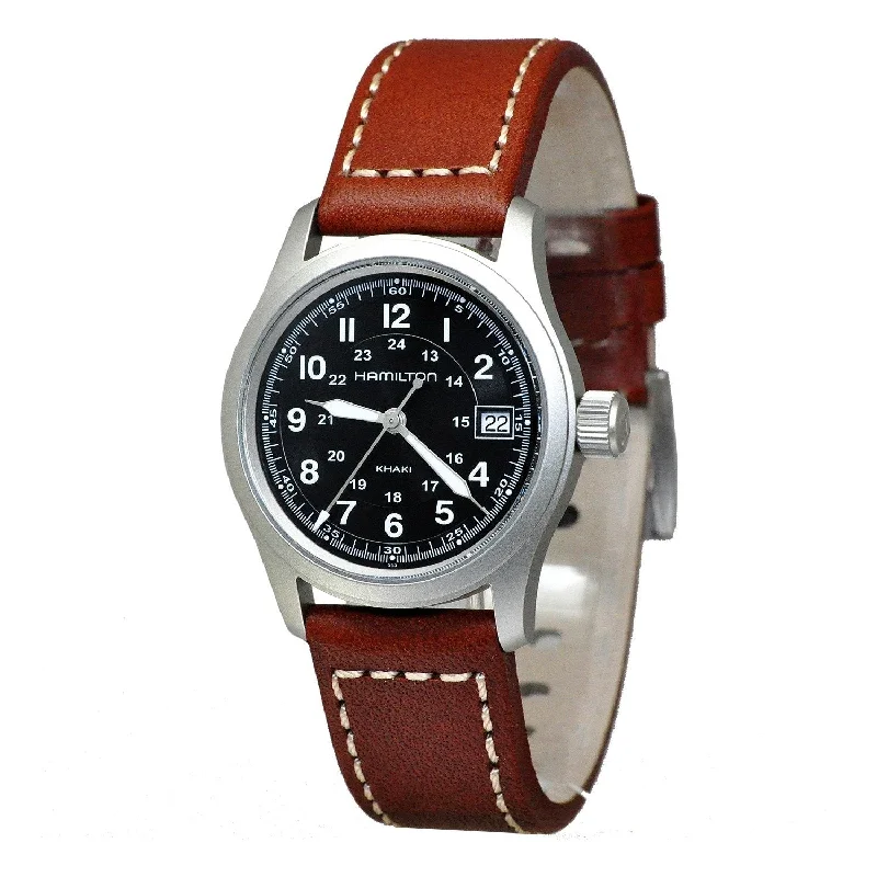 Hamilton Men's H68311533 Khaki Field Brown Leather Watch