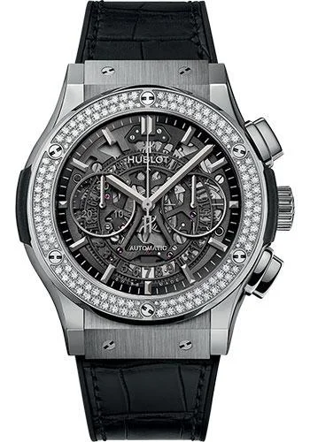 Hublot Classic Fusion Aerofusion Titanium Diamonds Watch - 45 mm - Sapphire Dial-525.NX.0170.LR.1104