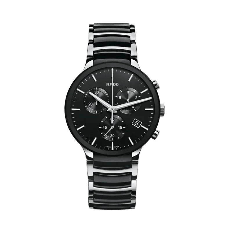 Rado Centrix Men's 40mm Ceramic & Stainless Steel Quartz Chronograph Watch R30130152