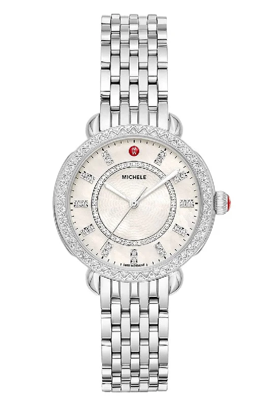 Michele Sidney Classic Stainless Steel Diamond MWW30B000001